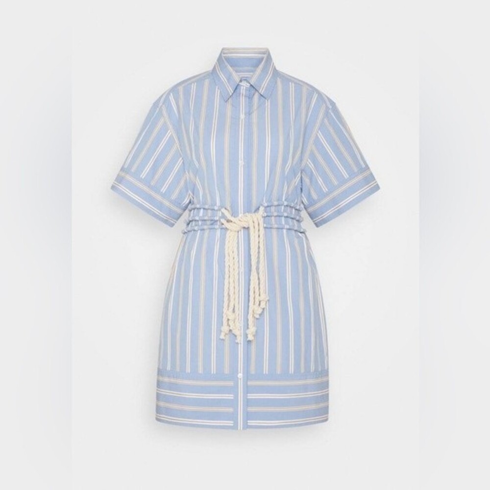 NWOT AKNVAS 100% cotton Fiona Drawstring Shirtdress. Size 2 - Picture 6 of 12